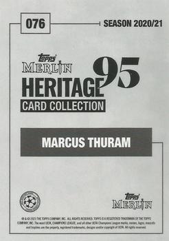 2020-21 Topps Merlin Heritage 95 - Black and White Background #076 Marcus Thuram Back