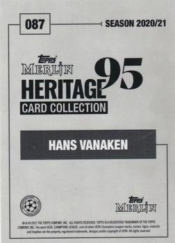 2020-21 Topps Merlin Heritage 95 - Black and White Background #087 Hans Vanaken Back