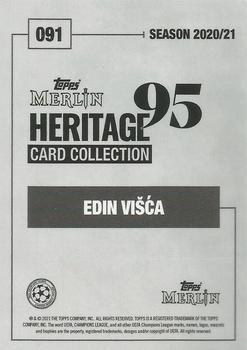 2020-21 Topps Merlin Heritage 95 - Black and White Background #091 Edin Višća Back