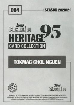 2020-21 Topps Merlin Heritage 95 - Black and White Background #094 Tokmac Chol Nguen Back