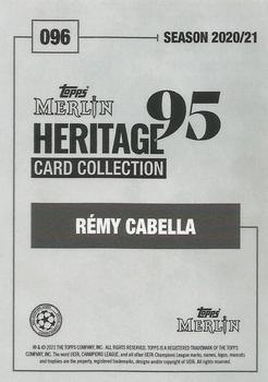 2020-21 Topps Merlin Heritage 95 - Black and White Background #096 Rémy Cabella Back