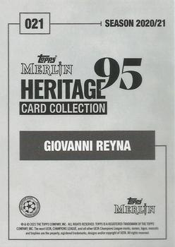 2020-21 Topps Merlin Heritage 95 - Blue #021 Giovanni Reyna Back