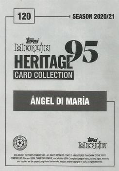 2020-21 Topps Merlin Heritage 95 - Blue #120 Ángel Di María Back
