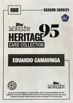 2020-21 Topps Merlin Heritage 95 - Purple #080 Eduardo Camavinga Back