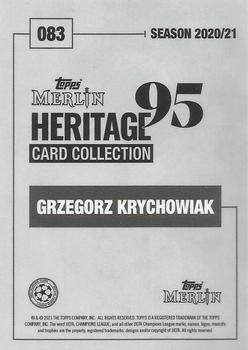 2020-21 Topps Merlin Heritage 95 - Red #083 Grzegorz Krychowiak Back