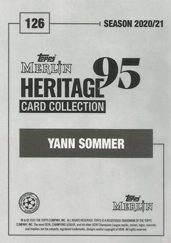 2020-21 Topps Merlin Heritage 95 - Orange #126 Yann Sommer Back