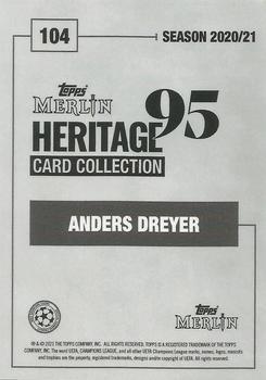 2020-21 Topps Merlin Heritage 95 - Gold #104 Anders Dreyer Back