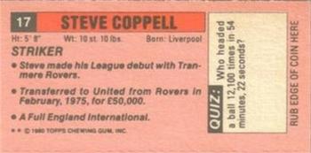 1980-81 Topps Footballer (Pink Back) - Singles #17 Steve Coppell Back