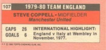 1980-81 Topps Footballer (Pink Back) - Singles #107 Steve Coppell Back