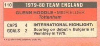 1980-81 Topps Footballer (Pink Back) - Singles #110 Glenn Hoddle Back