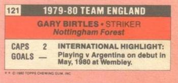 1980-81 Topps Footballer (Pink Back) - Singles #121 Gary Birtles Back
