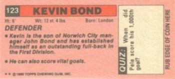1980-81 Topps Footballer (Pink Back) - Singles #123 Kevin Bond Back