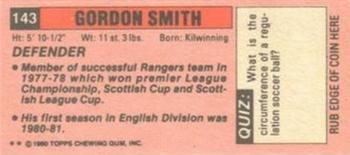 1980-81 Topps Footballer (Pink Back) - Singles #143 Gordon Smith Back
