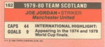 1980-81 Topps Footballer (Pink Back) - Singles #162 Joe Jordan Back