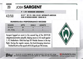 2020-21 Topps Chrome Bundesliga - Gold Wave #23 Josh Sargent Back