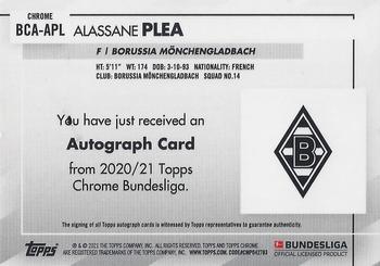 2020-21 Topps Chrome Bundesliga - Chrome Autographs #BCA-APL Alassane Plea Back