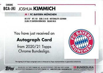 2020-21 Topps Chrome Bundesliga - Chrome Autographs #BCA-JKI Joshua Kimmich Back