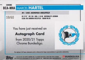 2020-21 Topps Chrome Bundesliga - Chrome Autographs Gold #BCA-MHA Marcel Hartel Back