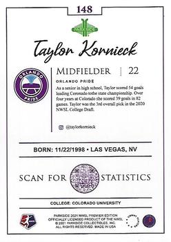 2021 Parkside NWSL Premier Edition #148 Taylor Kornieck Back