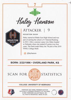 2021 Parkside NWSL Premier Edition - Foil #7 Haley Hanson Back
