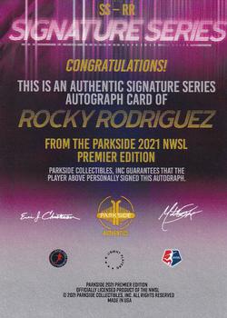 2021 Parkside NWSL Premier Edition - Autographs Blue Ink #SS-RR Rocky Rodriguez Back