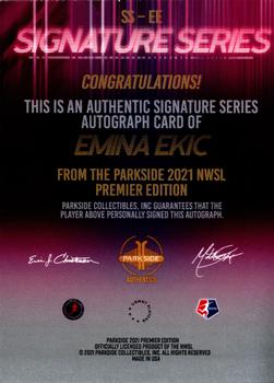 2021 Parkside NWSL Premier Edition - Autographs Blue Ink #SS-EE Emina Ekic Back
