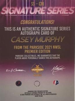 2021 Parkside NWSL Premier Edition - Autographs Blue Ink #SS-CM Casey Murphy Back