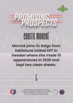 2021 Parkside NWSL Premier Edition - Promising Prospects Blue #5 Cosette Morche Back