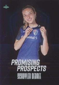 2021 Parkside NWSL Premier Edition - Promising Prospects Blue #8 Schuyler Debree Front