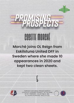 2021 Parkside NWSL Premier Edition - Promising Prospects Red #5 Cosette Morche Back