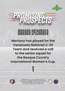 2021 Parkside NWSL Premier Edition - Promising Prospects Red #9 Mariana Speckmaier Back