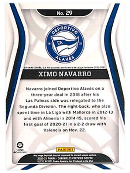 2020-21 Panini Chronicles - Certified La Liga Purple Astro #29 Ximo Navarro Back