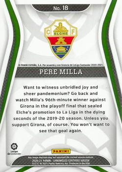 2020-21 Panini Chronicles - Certified La Liga Silver Circles #18 Pere Milla Back