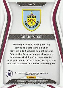 2020-21 Panini Chronicles - Certified Premier League Memorabilia Gold #5 Chris Wood Back