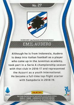 2020-21 Panini Chronicles - Certified Serie A #27 Emil Audero Back