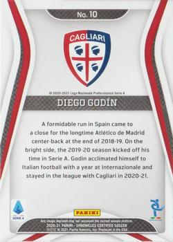 2020-21 Panini Chronicles - Certified Serie A Mirror Gold #10 Diego Godin Back