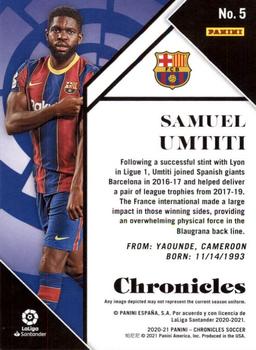 2020-21 Panini Chronicles - Chronicles La Liga #5 Samuel Umtiti Back
