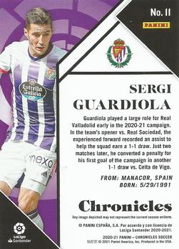 2020-21 Panini Chronicles - Chronicles La Liga #11 Sergi Guardiola Back