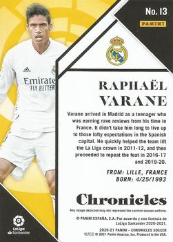 2020-21 Panini Chronicles - Chronicles La Liga #13 Raphael Varane Back