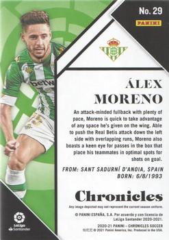 2020-21 Panini Chronicles - Chronicles La Liga #29 Alex Moreno Back