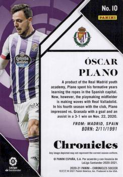 2020-21 Panini Chronicles - Chronicles La Liga Green Circles #10 Oscar Plano Back