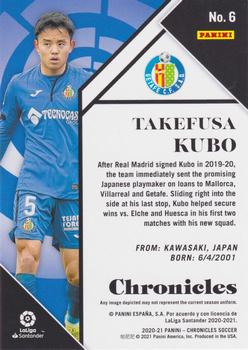 2020-21 Panini Chronicles - Chronicles La Liga Purple Astro #6 Takefusa Kubo Back