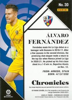 2020-21 Panini Chronicles - Chronicles La Liga Silver Circles #30 Alvaro Fernandez Back