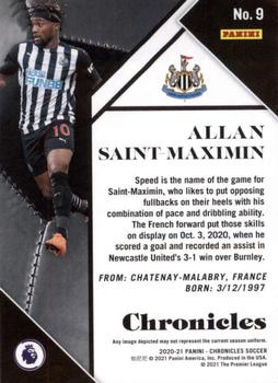 2020-21 Panini Chronicles - Chronicles Premier League #9 Allan Saint-Maximin Back