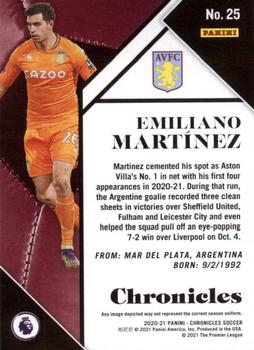 2020-21 Panini Chronicles - Chronicles Premier League #25 Emiliano Martinez Back