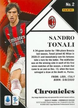 2020-21 Panini Chronicles - Chronicles Serie A #2 Sandro Tonali Back