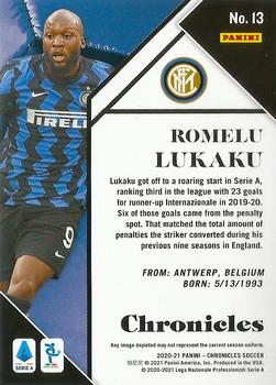2020-21 Panini Chronicles - Chronicles Serie A #13 Romelu Lukaku Back