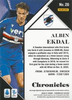2020-21 Panini Chronicles - Chronicles Serie A #26 Albin Ekdal Back