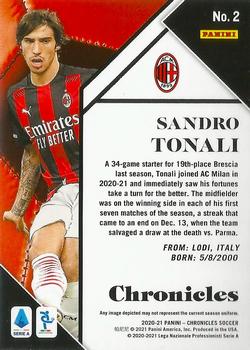 2020-21 Panini Chronicles - Chronicles Serie A Silver Circles #2 Sandro Tonali Back