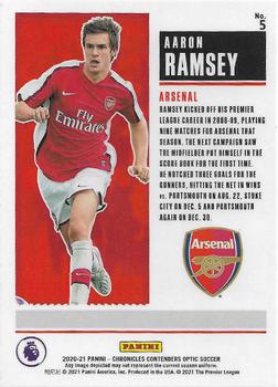 2020-21 Panini Chronicles - Contenders Historic Rookie Ticket Premier League #5 Aaron Ramsey Back